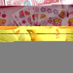 PET Αυτοκόλλητα Κινουμένων Σχεδίων για Scrapbooking Kawaii Διαφανή Αδιάβροχα DIY Διακοσμητικές Ετικέτες Σχέδιο Κορίτσι Αυτοκόλλητα