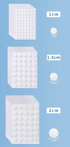 Three sizes of transparent round double-sided adhesive dot stickers for manual DIY crafts