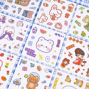 Lot d'autocollants variés de dessins animés mignons pour la décoration de journaux