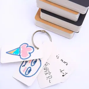 Cartes flash vierges portables avec anneau de reliure pour vocabulaire et DIY