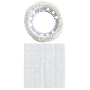 Transparent high-viscosity glue dots and white cord set for manual DIY crafts and decor