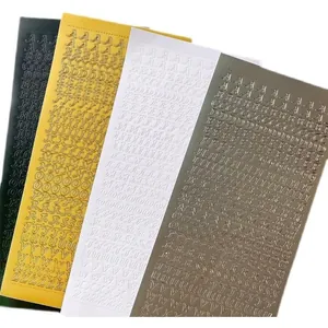Metallic gold and silver alphabet stickers set for DIY scrapbooking and creative crafts