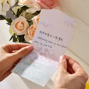 Tarjeta de felicitación estilo óleo Ins con deseos cálidos y sinceros para amigos