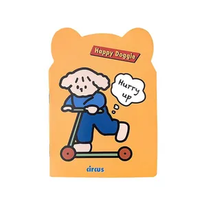 Cute cartoon dog illustration pocket notebook for students and kids gift stationery