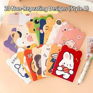 Set de 20 cuadernos de bolsillo con dibujos de animales lindos para papelería infantil