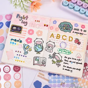 Schattige pastel stip stickers voor DIY journaal decoratie en creatieve projecten