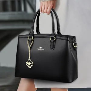 Damen Mode PU Leder Einkaufstasche Atmosphärische Litschi Textur Umhängetasche Mit Känguru-Ornament