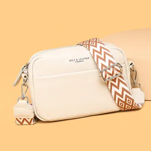 Genuine Leather Crossbody Bag For Women Luxury Top Grain Cowhide Small Square Shoulder Bag Stylish Daily Casual Handbag
