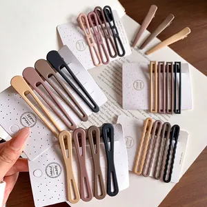 Set de pinzas para el cabello mate en elegantes tonos tierra para el peinado de la mujer