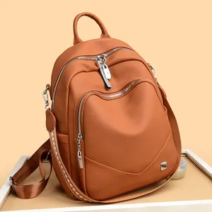 Zaino da Donna in Pelle PU 2025 Zaino da Viaggio Alla Moda Con Tasche Multiple Borsa da Scuola Impermeabile Casual Tracolla Geometrica