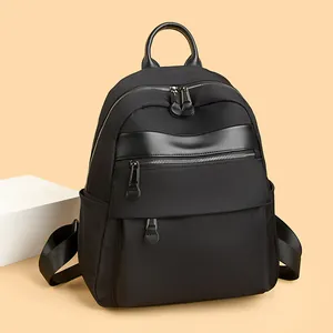 Professioneller schwarzer Damenrucksack mit hoher Kapazität und minimalistischem Design