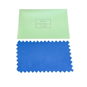 Dual-layer microfiber silver polishing cloth for jewelry maintenance and cleaning