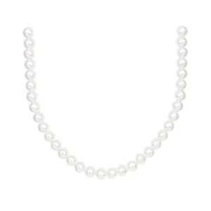 Elegant white pearl choker necklace for women with high luster and minimalist design