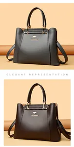 Vista detallada de elegantes bolsos de cuero texturizado en gris y marrón clásico