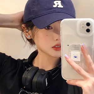 Close-up of sparkling cubic zirconia magnetic earrings worn by an Asian model