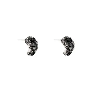 Elegante 925er Silberohrstecker mit schwarzen Zirkonia für einen minimalistischen Look