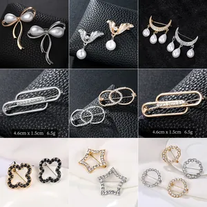 Minimalistische Stern Mond Schmetterling Brosche Pin Für Damen Legierung Strass Künstliche Perle Kragen Pin Mode Schmuck