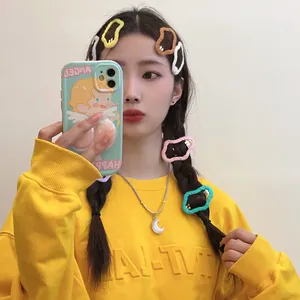Hollow Cloud Shape Hair Clip For Women Yarn Wrapped Alloy BB Clip Bangs Side Clip Sweet Fashion Headwear Elegant Accessory