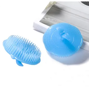 Manual Scalp Massager Hair Wash Brush Durable PE Shampoo Brush With Handle Soft Bristles Head Massage Scrubber For Bathroom