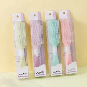 Professional 9-row hair comb set in pastel colors for volumizing and hair styling.