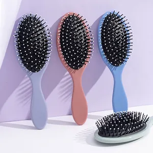 Morandi Color Air Cushion Massage Hair Brush Oval Scalp Care Detangling Comb For Women Men Ergonomic Hair Styling Tool