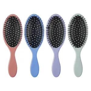 Morandi color oval cushion hairbrushes with scalp massage bristles for men and women