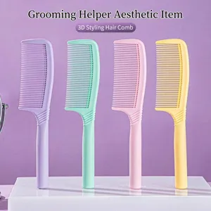 Cepillo de Pelo de Pie Color Macaron Peine de Masaje Desenredante Herramienta de Cuidado del Cabello Mujer Plástico