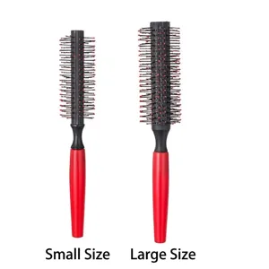 Plastic Round Hair Brush Rolling Comb For Inner Buckle Styling Blow Drying Massage Curling Brush With Ergonomic Handle Women Hair Tool