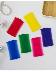 Set of 6 colorful double-sided fine-toothed pet combs for lice and flea removal.