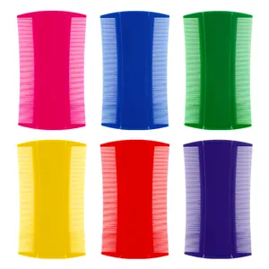 Professional double-sided fine-tooth flea combs for pets in multiple vibrant colors
