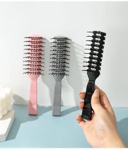 Professional vent hairbrush for men's styling and scalp massage shown in three colors