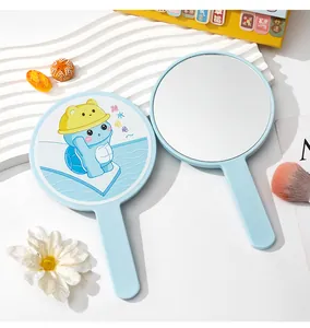 Close-up view of the cute cartoon turtle handheld mirror with high-definition surface