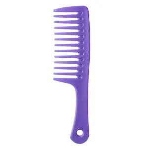 Pettine professionale viola a denti larghi per districare e acconciare i capelli