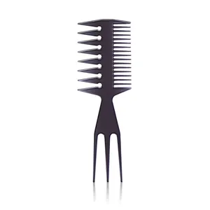 Professioneller doppelseitiger Kamm mit breiten Zähnen für Herren-Retro-Haarstyling.
