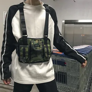 Tarnung taktische Brusttasche Techwear Rig für Streetwear Hip Hop Utility Stil