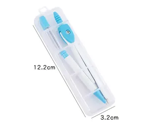 Juego de compás de geometría profesional para estudiantes con estuche portátil de 12,2 cm