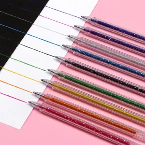 Vibrant set of 10 colors glitter gel pens with sparkling ink for bullet journaling