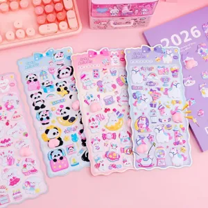 3D niedliche Tieraufkleber mit Stressabbau-Pfirsich-Popo für Scrapbooking