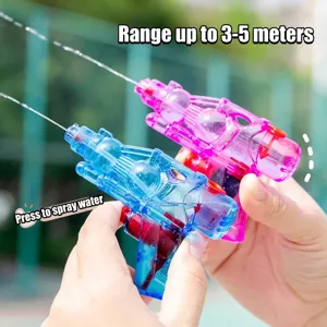 Mini Transparant Plastic Waterpistool Zomer Strand Speelgoed Voor Kinderen Handmatig Drukken Kleine Spuitpistool Buiten Plezier