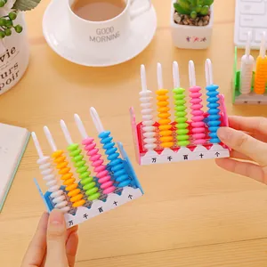 Ábaco para Niños de Color Caramelo Herramienta de Aprendizaje de Matemáticas Educativa de Plástico para Estudiantes Regalo Escolar