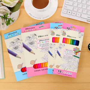 Professional 12 and 24 count colored pencils set for student art and sketching