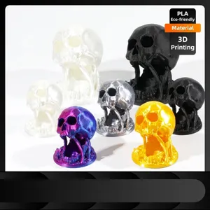 3D Gedruckter Skelett Würfelturm Set Gotisch Halloween Desktop Ornament Für Tabletop RPG Spiel Retro Schädel Kopf Figur Spaß Spielzeug
