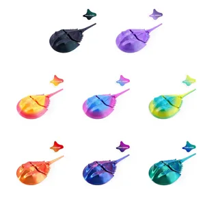 3D Printed Articulated Horseshoe Crab Stress Relief Toy - Multicolor Pack