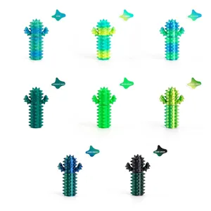 3D printed cactus massage stick fidget toy in various vibrant colors