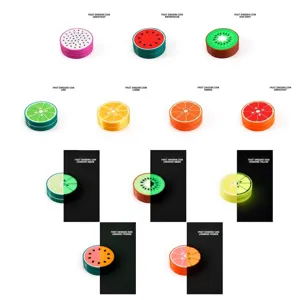 3D printed fruit-themed EDC fidget coins with magnetic rotation and luminous glow