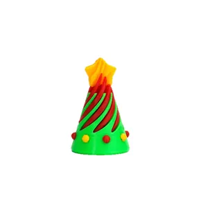 Colorful 3D printed Christmas spiral fidget toy for stress relief in festive style