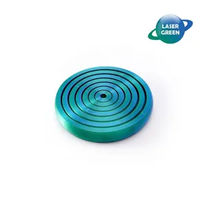 Detail of 3D printed interstellar fidget toy in laser green gradient finish