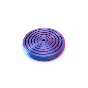 Detailed macro shot of 3D printed interstellar fidget toy in laser purple gradient