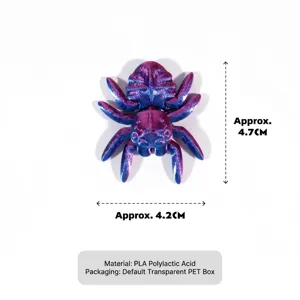 Figura de Juguete de Araña Articulada Impresa en 3D Modelo de Araña Miniatura Juntas Flexibles Adorno de Mesa Halloween