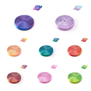 3D Printed Interstellar Decompression Disk Fidget Toy PLA Spiral Geometric Polygon Push Toy Desktop Ornament Gift